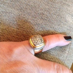 Vintage Gold Stamped Plated  Statement Ring